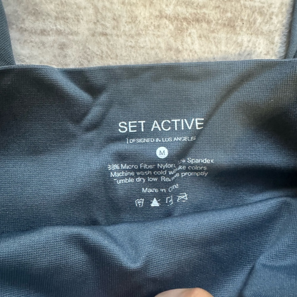 Set active matching workout set gray size medium - image 2